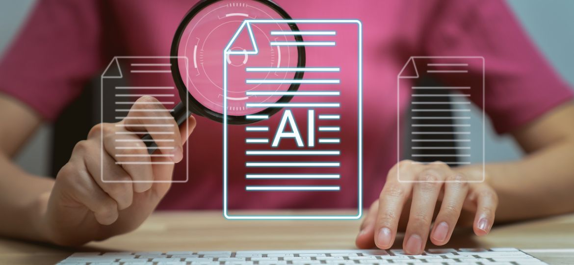 AI (Artificial Intelligence) concept, technology smart robot assistant online, filling survey form online.